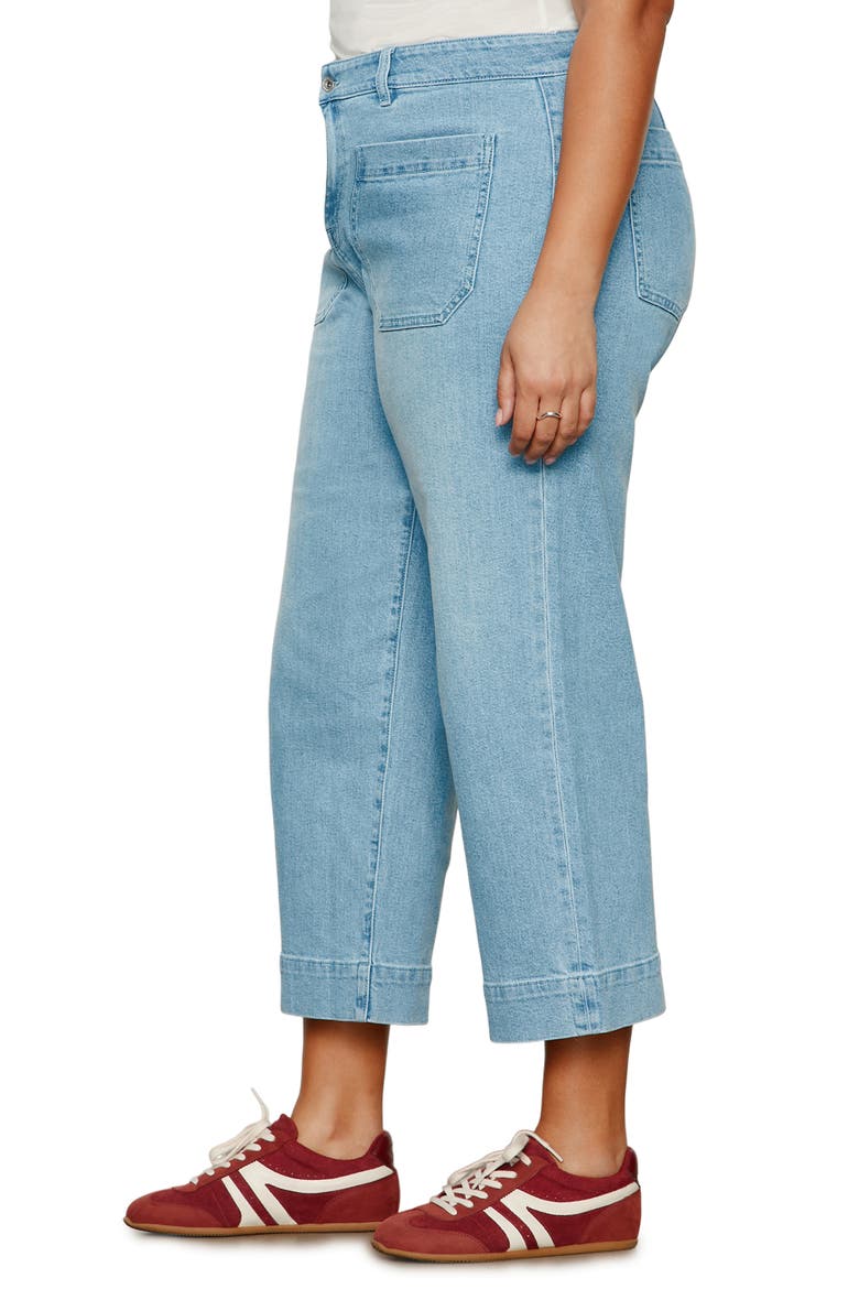 The Marine High Waist Patch Pocket Crop Jeans, Alternate, color, DOLLFACE BLUE