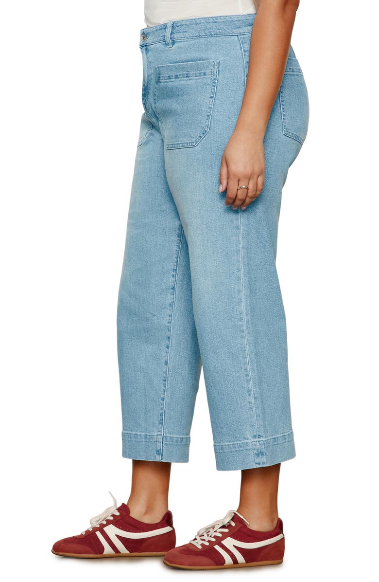 Sanctuary The Marine High Waist Patch Pocket Crop Jeans, Alternate, color, Dollface Blue