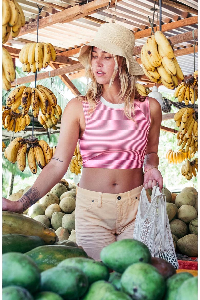 Shoreline Top, Alternate, color, Melon Stripe w. Cloud