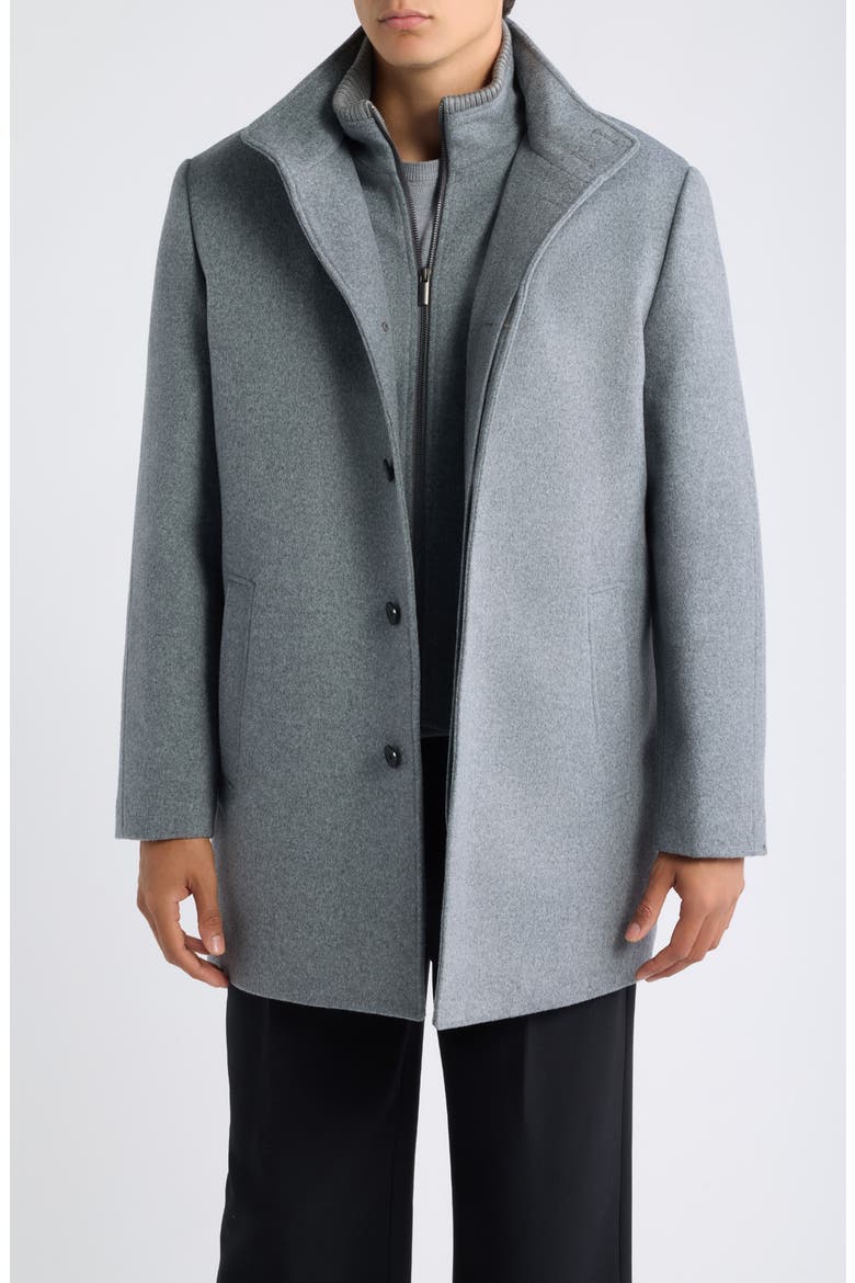 Mont Royal Insulated Wool & Cashmere Jacket with Bib, Main, color, LIGHT GREY