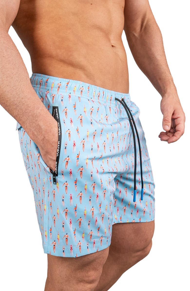 Maceoo Swim Lion Pool Swim Trunks, Alternate, color, Blue