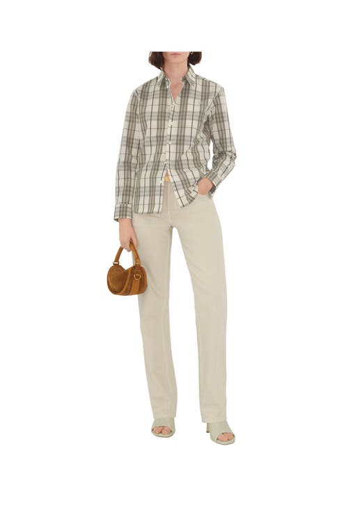 Shop Burberry Regular Fit Check Cotton Shirt
