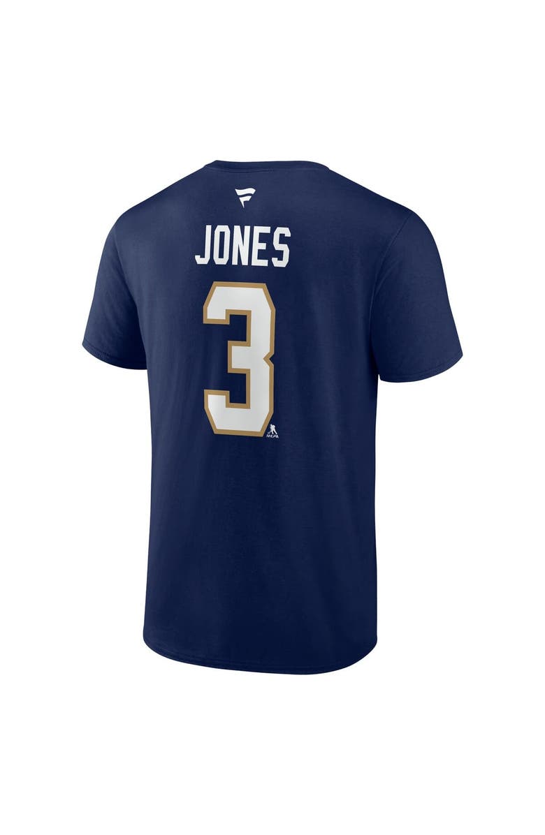 FANATICS Men's Fanatics Seth Jones Navy Florida Panthers Authentic Stack Name & Number T-Shirt, Alternate, color, Navy