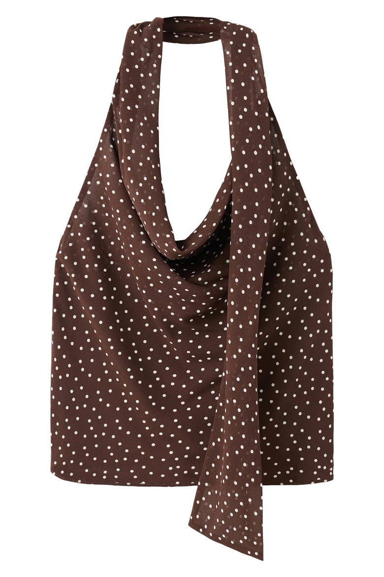 Cowl Neck Sleeveless Top, Main, color, BROWN