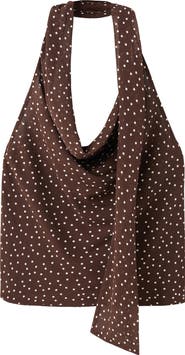 MANGO Cowl Neck Sleeveless Top