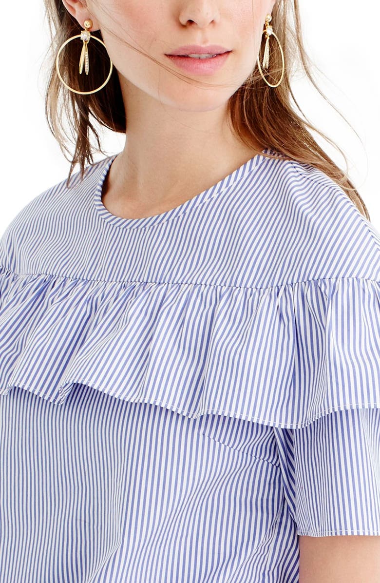 J.CREW FACTORY J.Crew 'Edie' Ruffle Top, Alternate, color, 