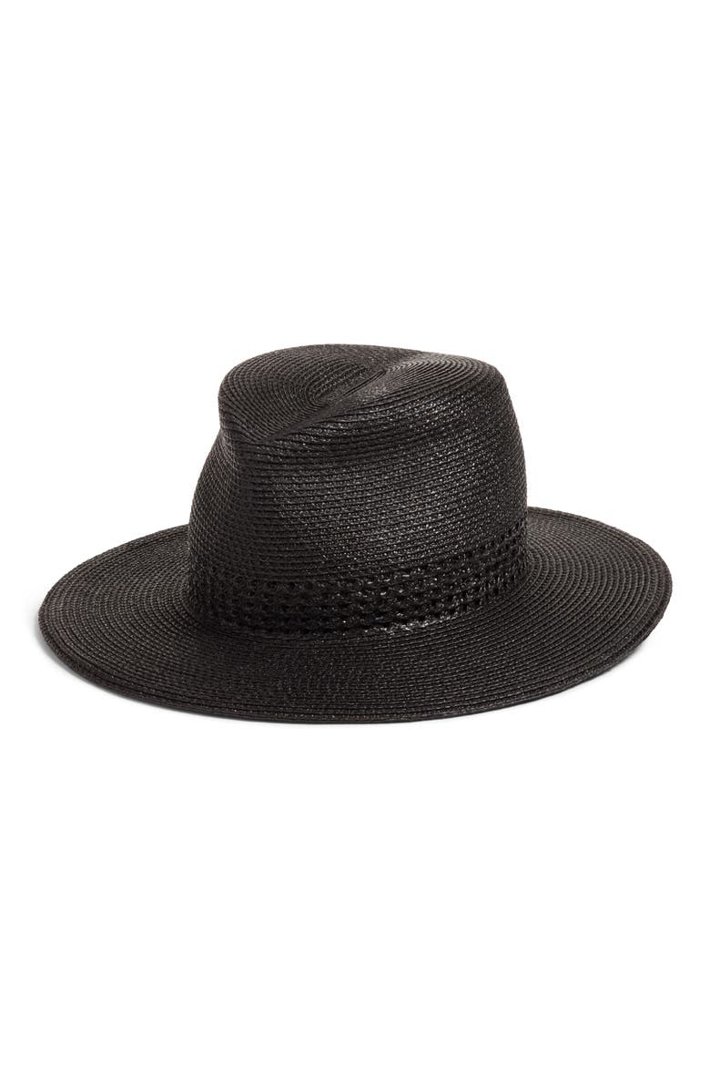 Bayou Packable Squishee® Fedora, Main, color, BLACK