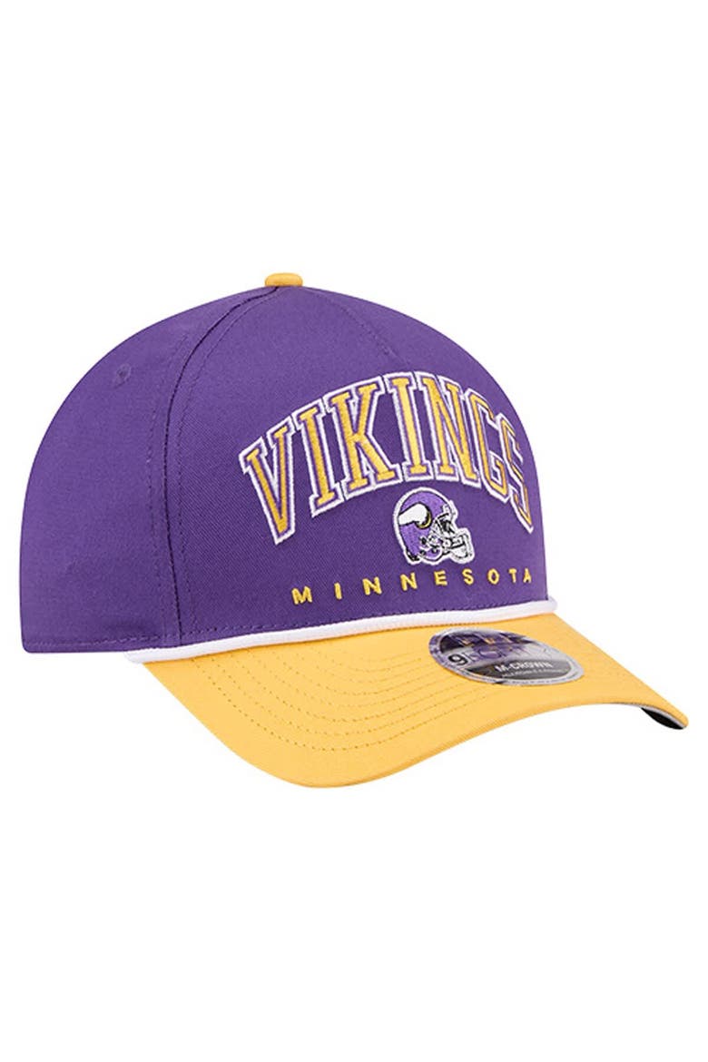 Men's New Era  Purple Minnesota Vikings  Arch COOLERA 9FORTY A-Frame M-Crown Adjustable Hat, Alternate, color, Purple
