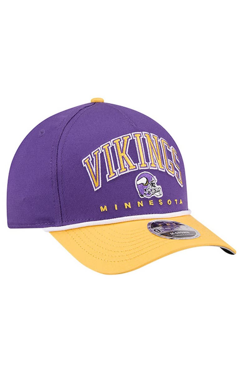 New Era Men
s New Era  Purple Minnesota Vikings  Arch COOLERA 9FORTY A-Frame M-Crown Adjustable Hat, Alternate, color, Purple