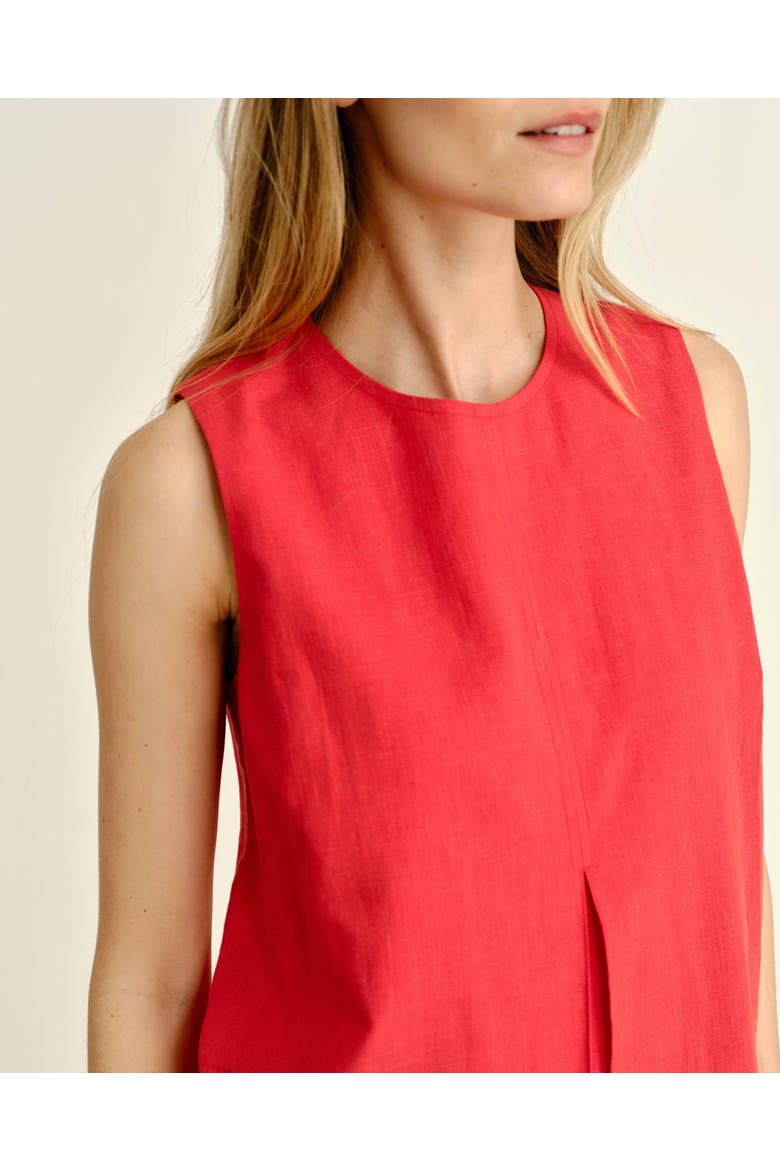 Fiona Linen Shift Dress, Alternate, color, Poppy