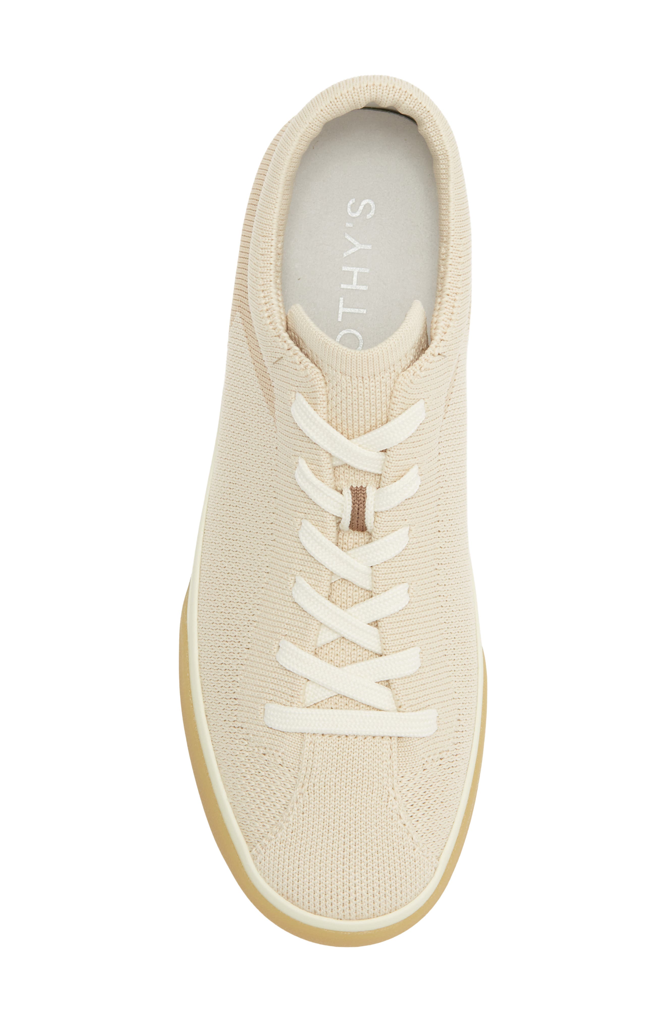 The Lace-Up Sneaker, Alternate, color, BISCUIT