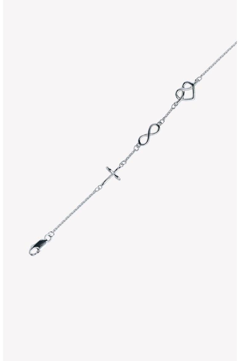 Faith, Hope, Love Bracelet, Alternate, color, Sterling Silver