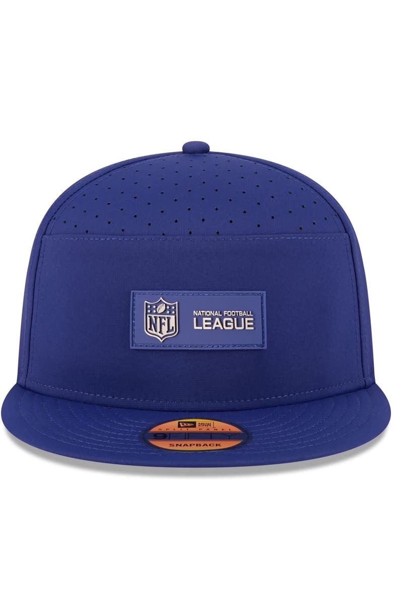 New Era Men's New Era Blue NFL 2025 Sideline  Split Panel 9FIFTY Snapback Hat, Alternate, color, Blue