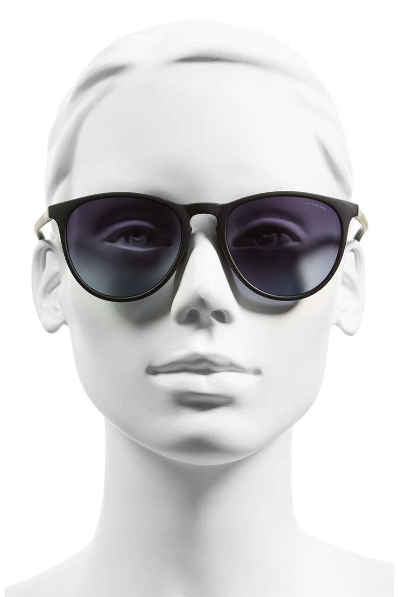 Eyewear 54mm Polarized Sunglasses, Alternate, color, BLACK/ GRADIENT/ POLARIZED