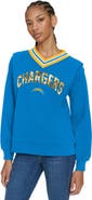 Tommy Hilfiger Women's Tommy Hilfiger Powder Blue Los Angeles Chargers Alice V-Neck Pullover Sweatshirt