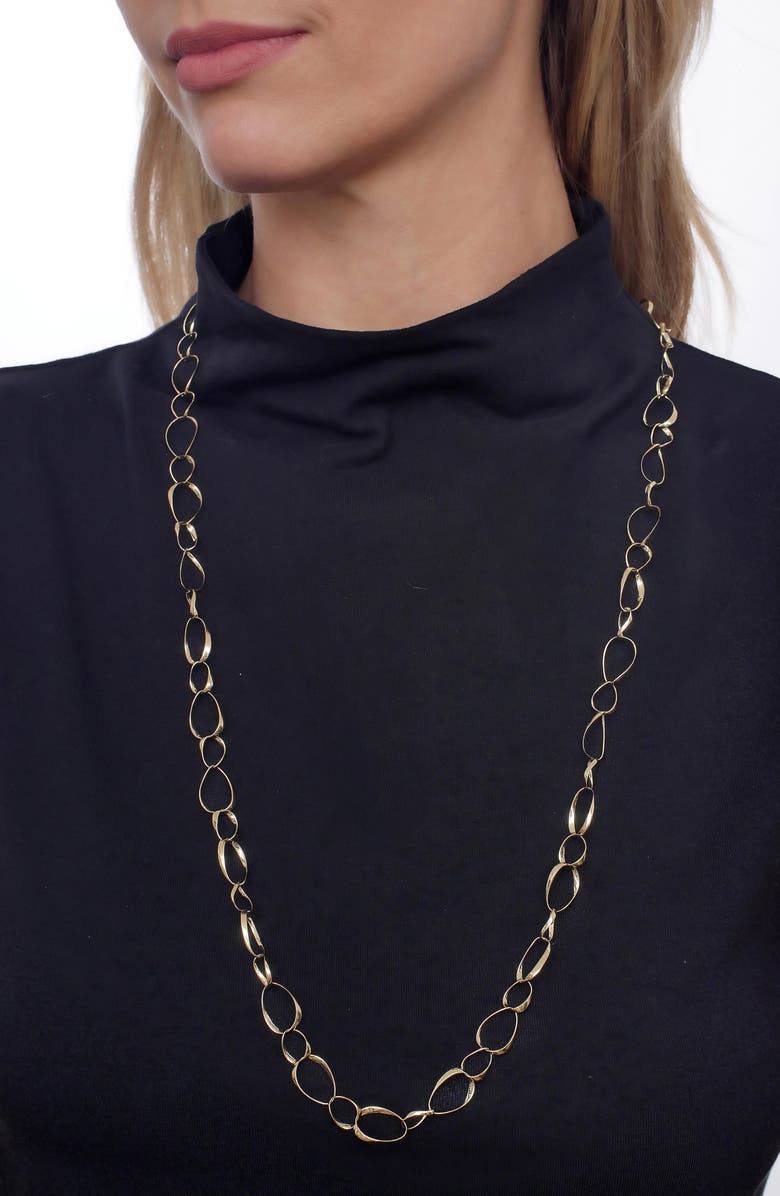 Bony Levy Long 14K Gold Oval Link Necklace, Alternate, color,