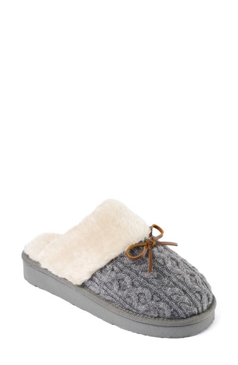 Flurry Faux Fur Trim Scuff Slipper (Women)
