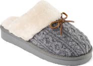 Minnetonka Flurry Faux Fur Trim Scuff Slipper