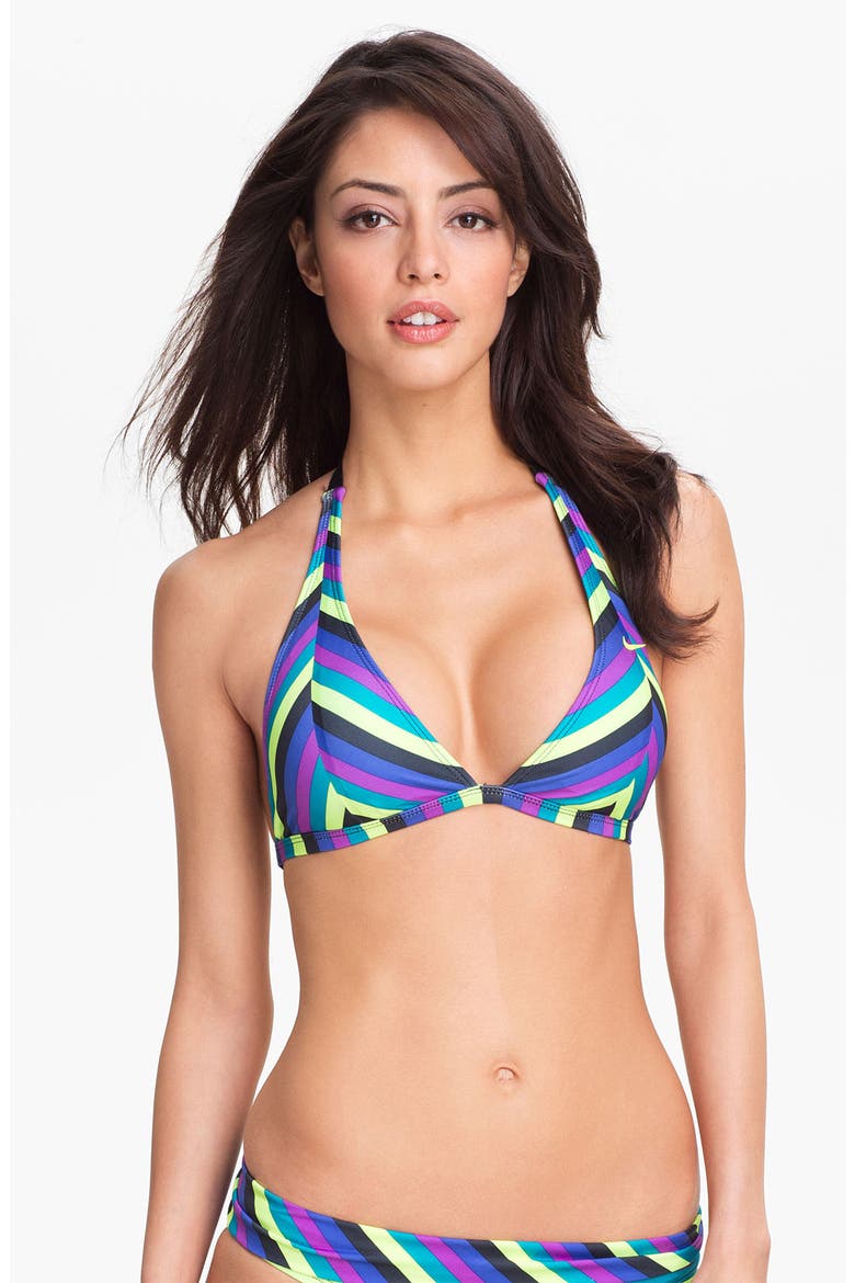 Halter Bikini Top, Main, color, VIOLET FORCE