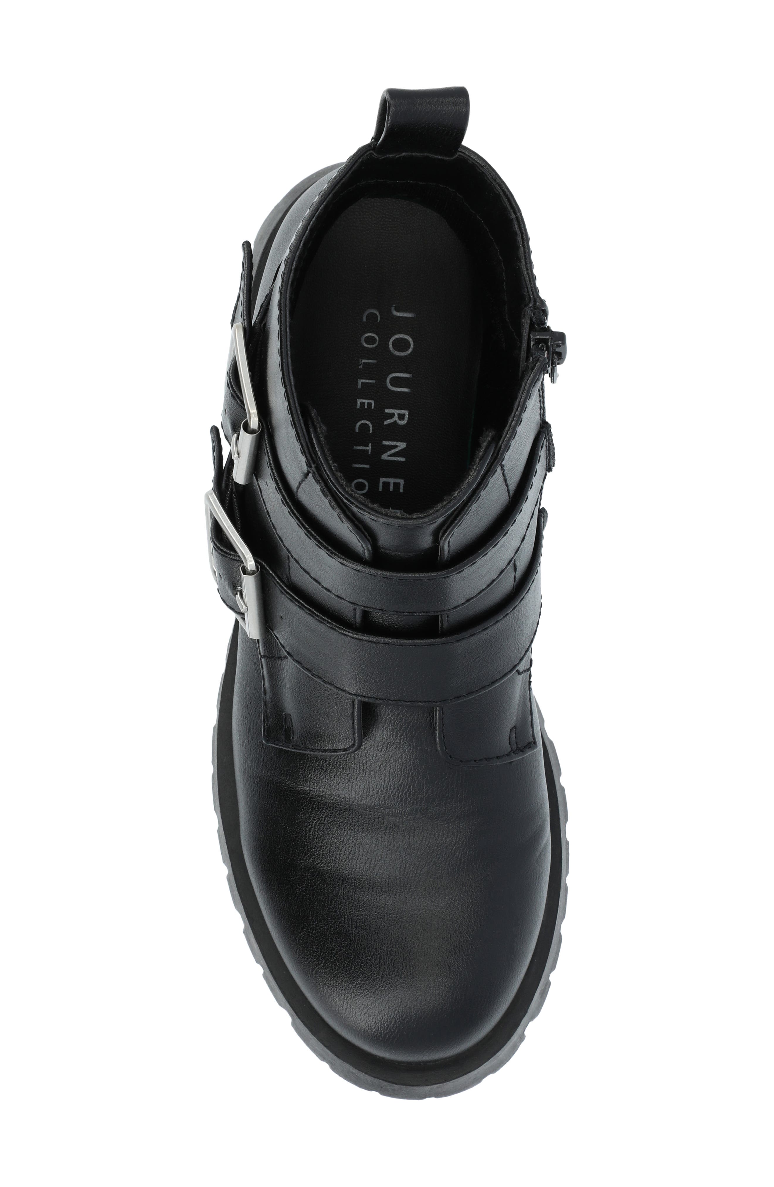 Journee Collection Maebry Buckle Bootie, Alternate, color, Black