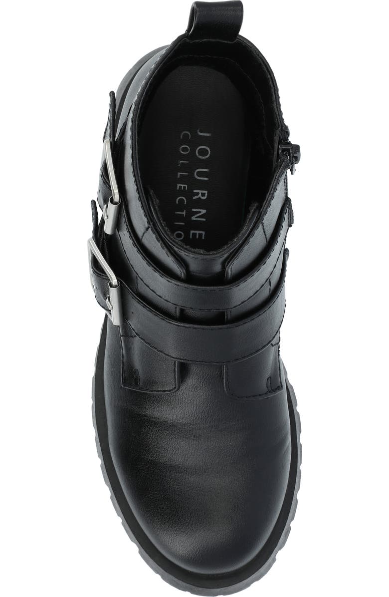 Journee Collection Maebry Buckle Bootie, Alternate, color, Black