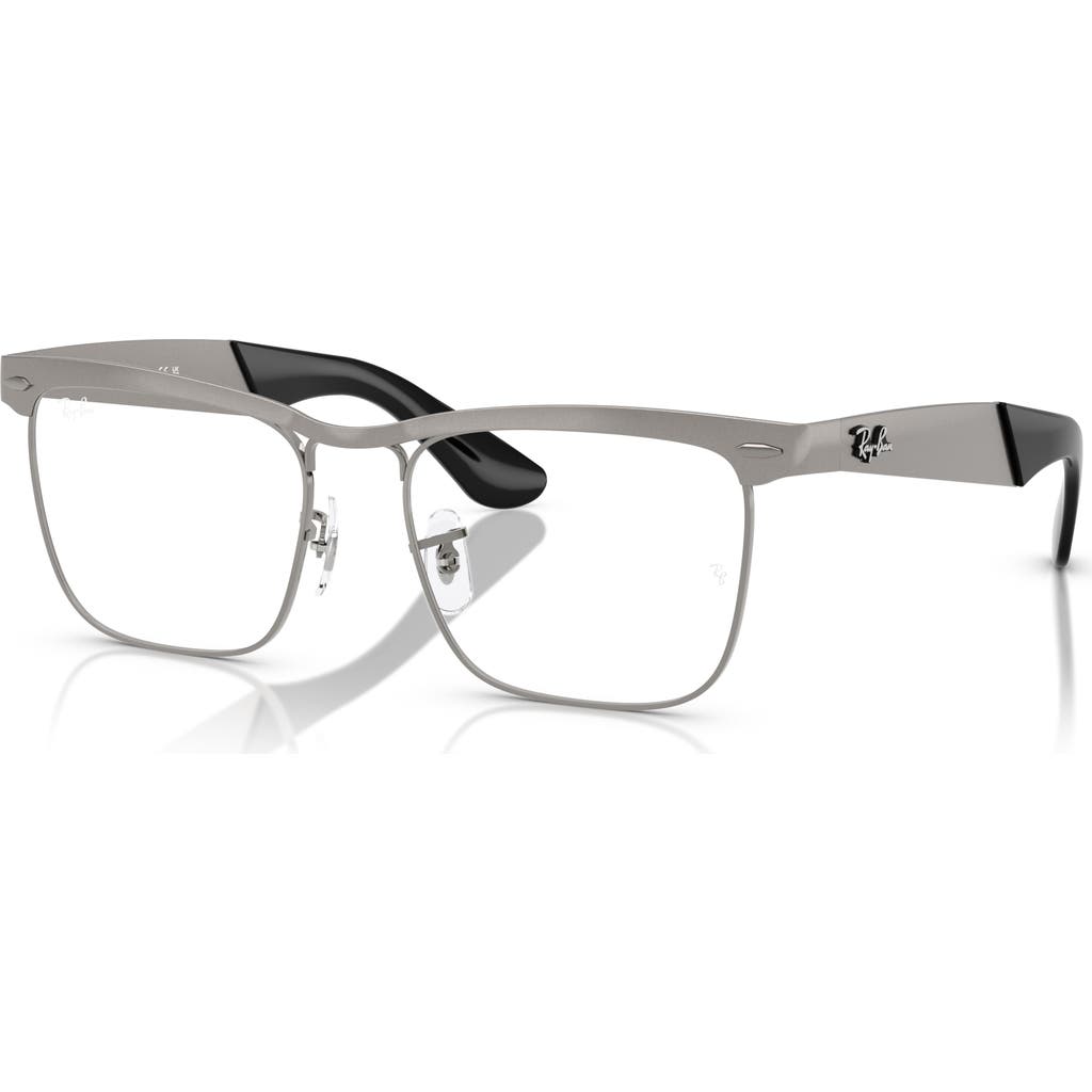 Ray Ban Ray-ban 53mm Square Optical Glasses In Gray
