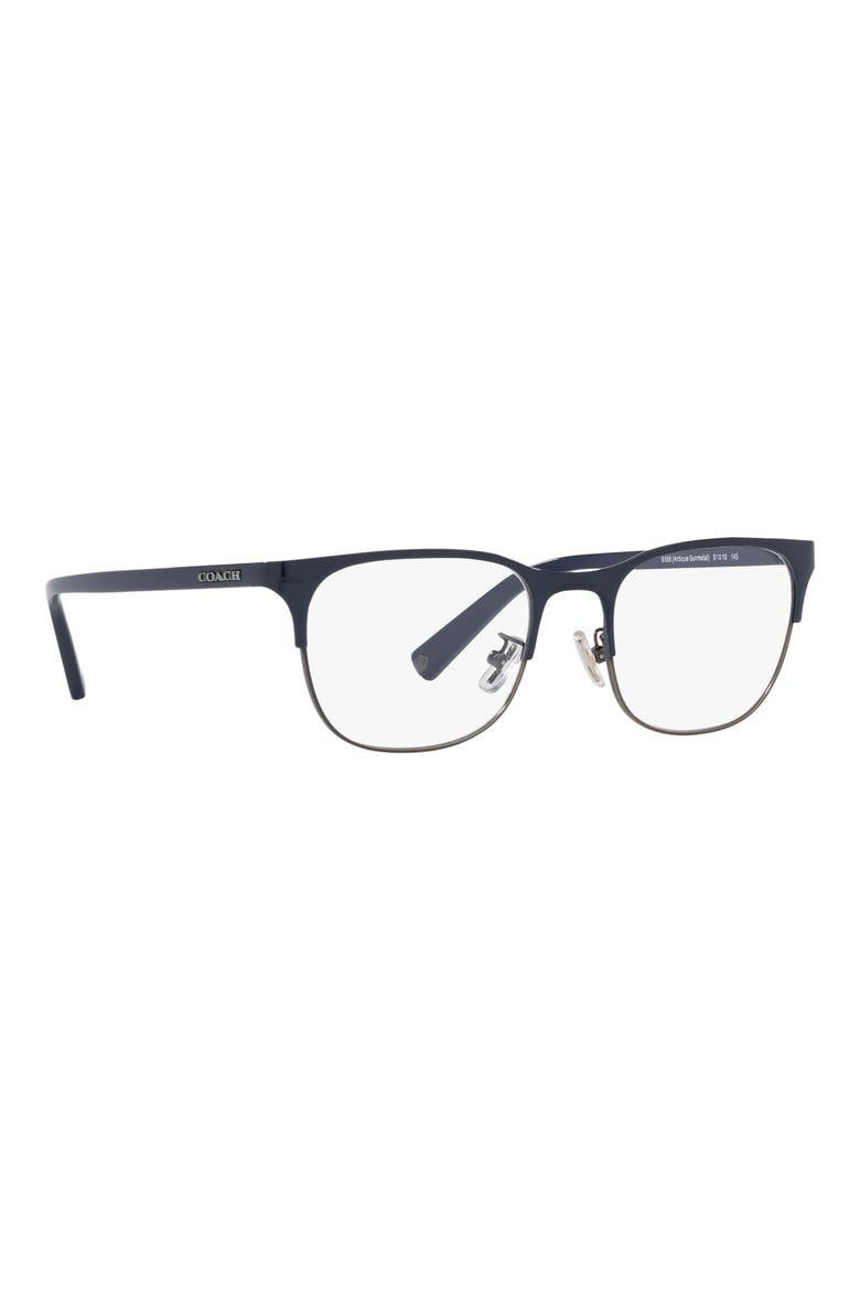 51mm Round Optical Glasses, Alternate, color, NAVY / GUNMETAL / DEMO LENS