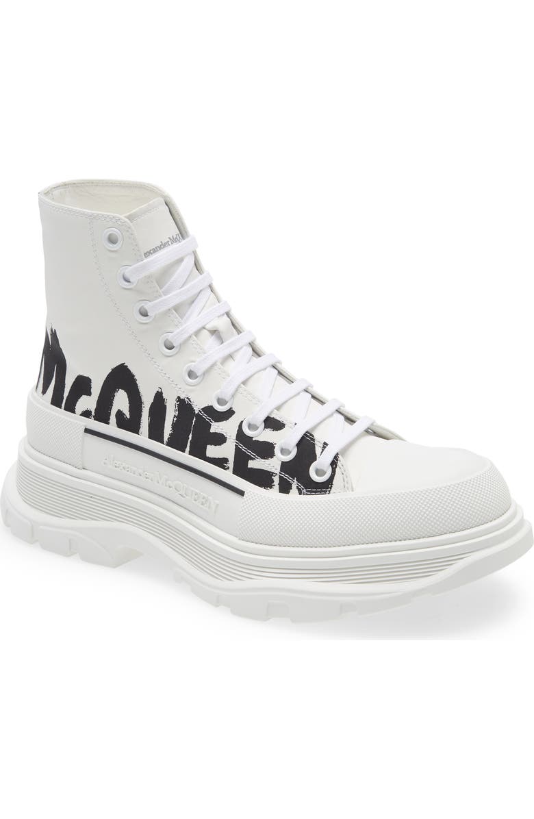 McQueen Graffiti Tread Slick High Top Sneaker, Main, color,