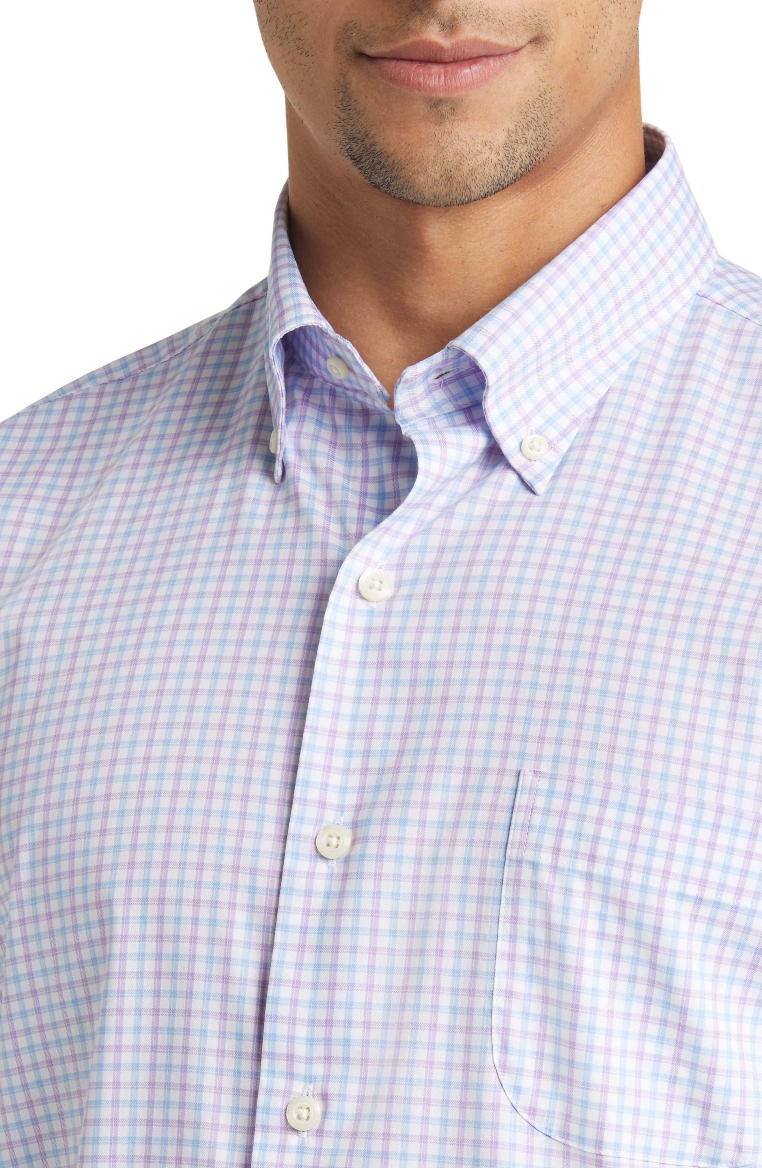 Airlie Microcheck Stretch Button-Down Shirt - image 2