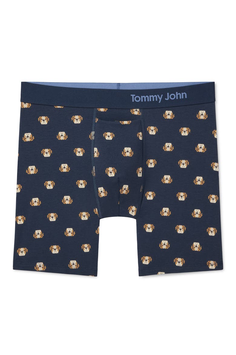 Supima Cool Cotton Blend 6-Inch Boxer Briefs, Alternate, color, DRESS BLUES WINSTON