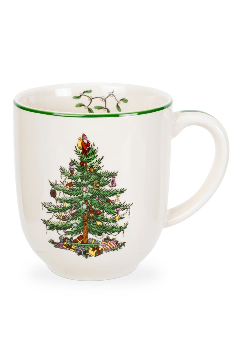 Christmas Tree Coffee Mug, Main, color, GREEN