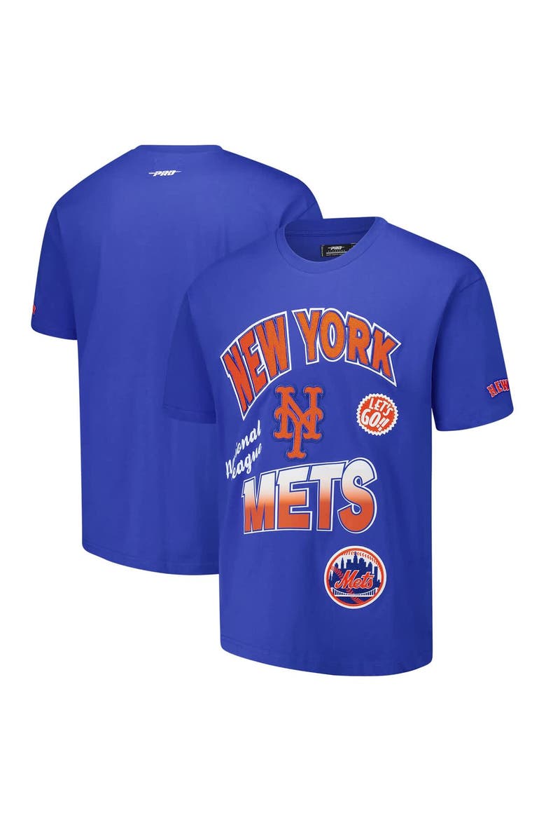 Men's Pro Standard Royal New York Mets Turn It Up Dropped Shoulder T-Shirt, Alternate, color, Royal