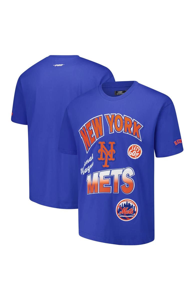 PRO STANDARD Men's Pro Standard Royal New York Mets Turn It Up Dropped Shoulder T-Shirt, Alternate, color, Royal