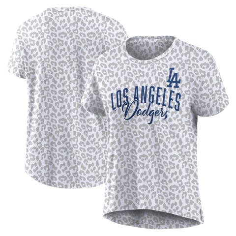 Women's Fanatics Branded White Los Angeles Dodgers Bat T-Shirt