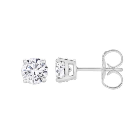 Valeria 1 Ct TW Lab Grown Round Diamond Studs 14K Gold Earrings