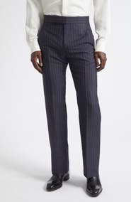 TOM FORD Chalk Stripe Silk Trousers