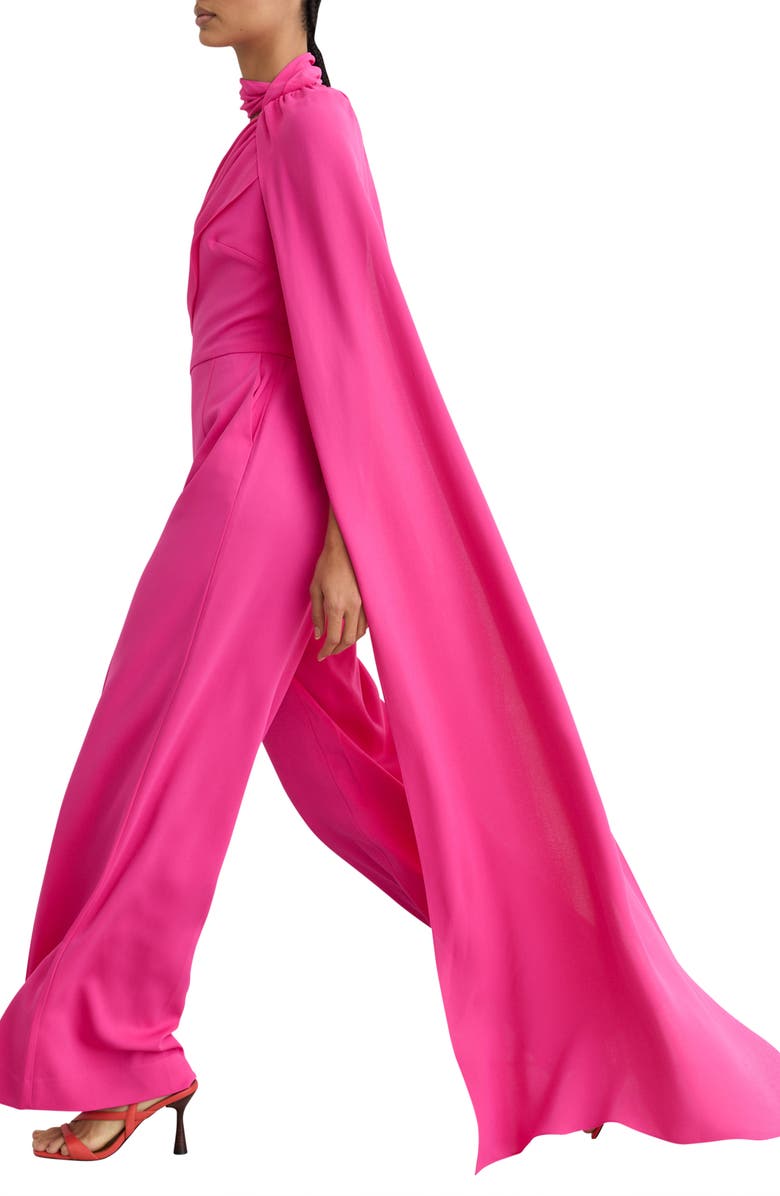 Reiss Carrie One-Shoulder Wide-Leg Jumpsuit, Alternate, color, Raspberry Pink