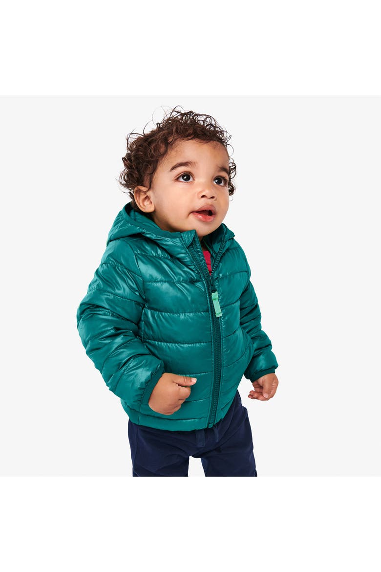 Baby Lightweight Puffer Jacket, Alternate, color, Spruce
