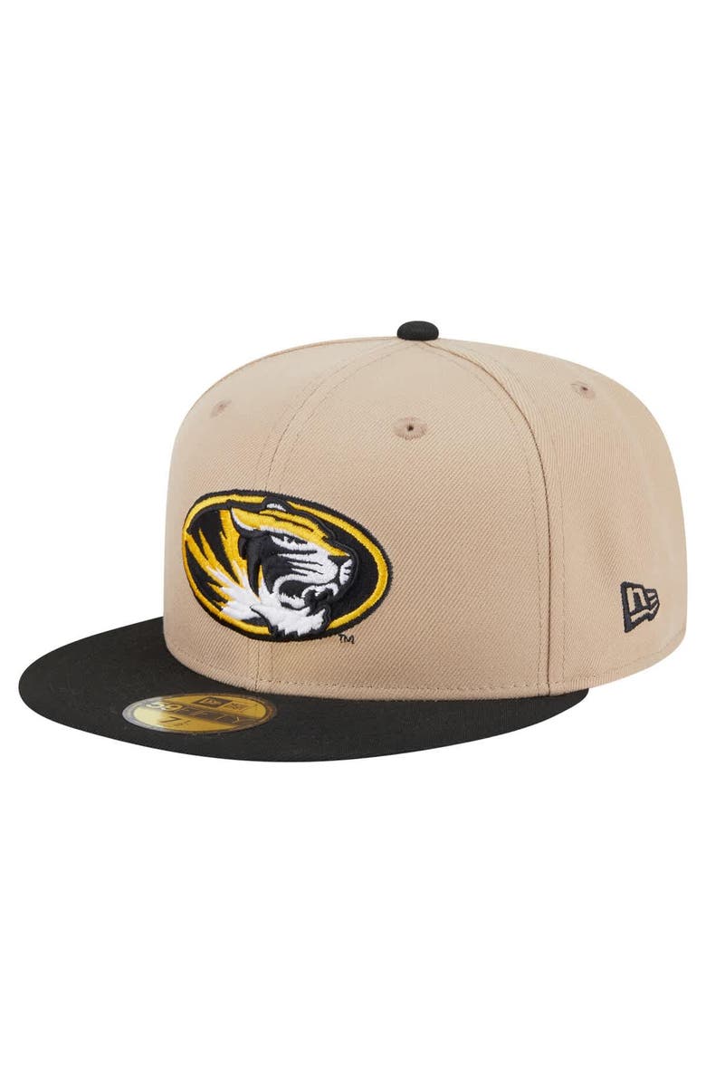 New Era Men's New Era  Khaki Missouri Tigers Two-Tone 59FIFTY Fitted Hat, Main, color, Khaki