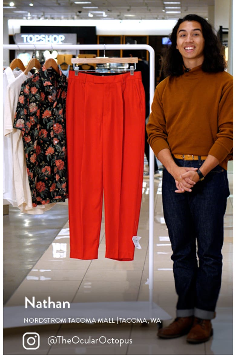 Oversize Tapered Suit Trousers video