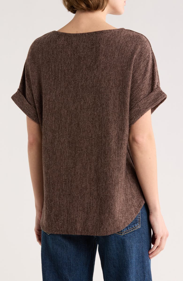 MAX STUDIO Short Sleeve Ribbed T-Shirt, Alternate, color, Acorn