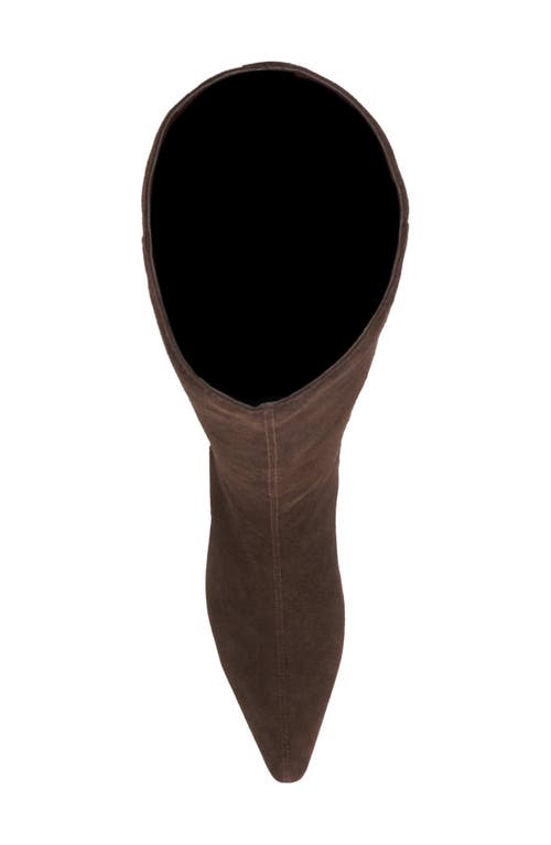 Dune London Siana Pointed Toe Knee High Boot In Brown