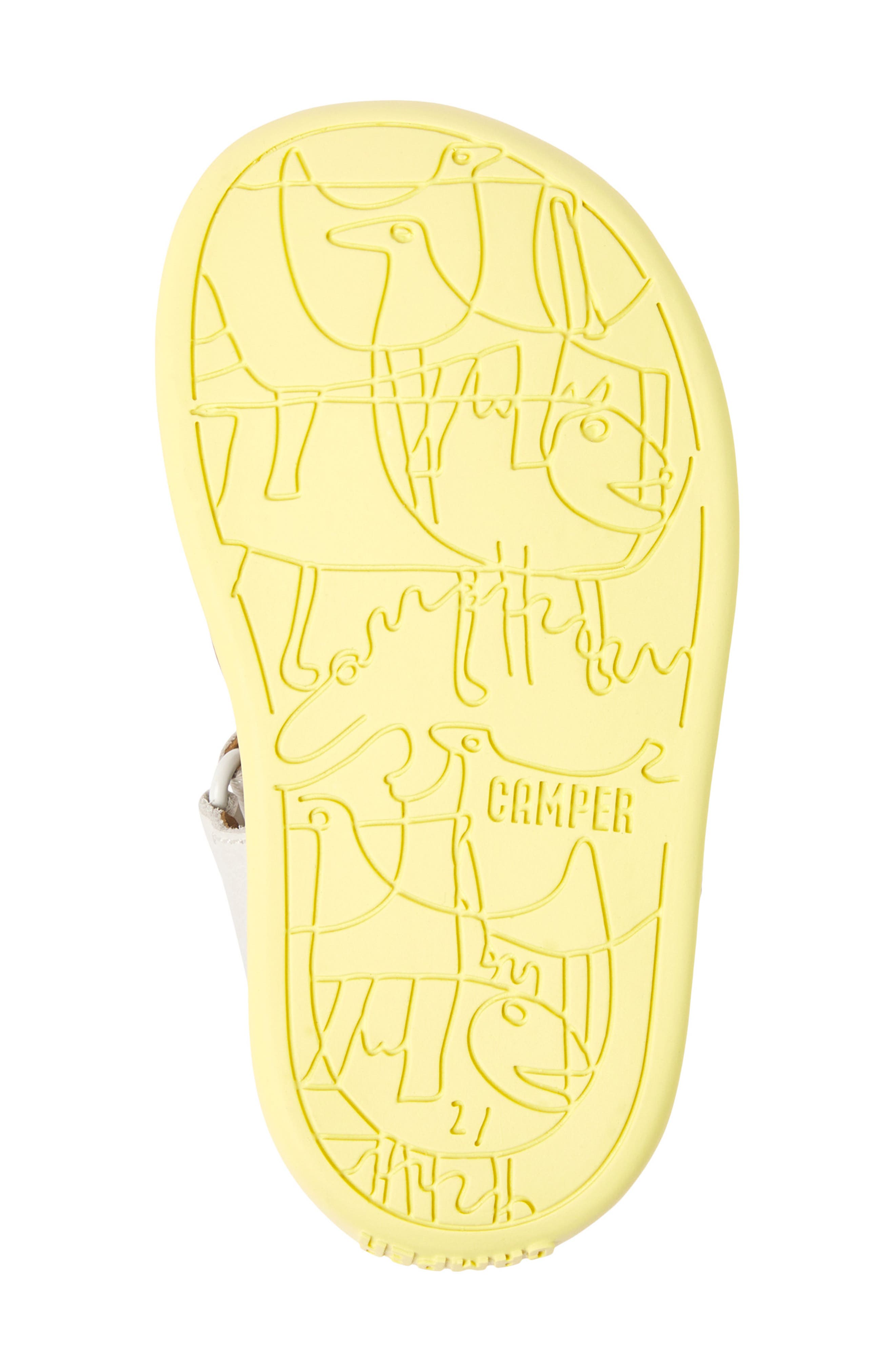 Camper Kids' Bicho Sparkle Sandal, Alternate, color, White Natu