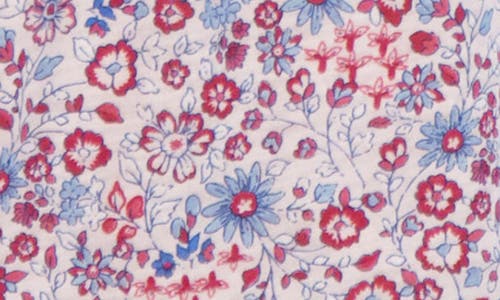 Lucky Brand Floral Tie Front Top In Pink Floral