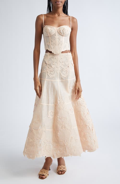 Zimmermann Rebellion Filigree Linen & Silk Camisole In White