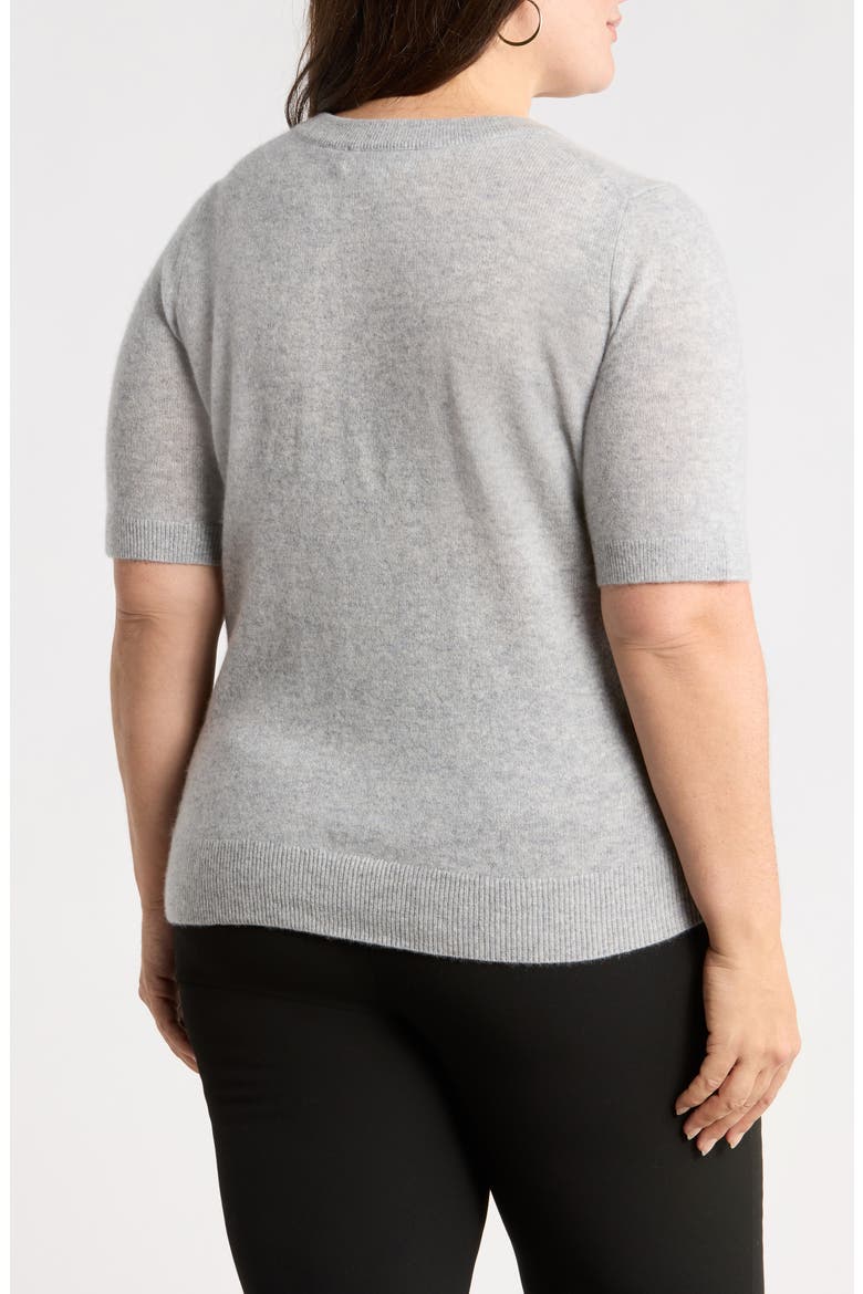 Cashmere Crewneck Sweater, Alternate, color, GREY SILK HEATHER
