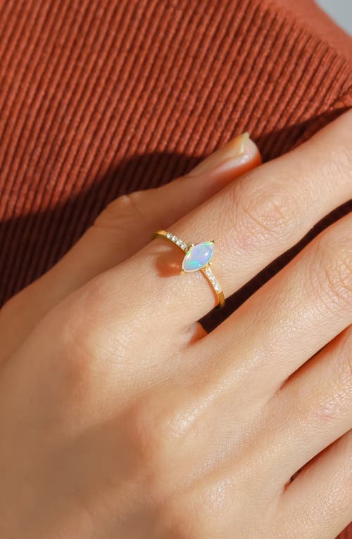 Ys Gems Marquis Gemstone Ring In Gold