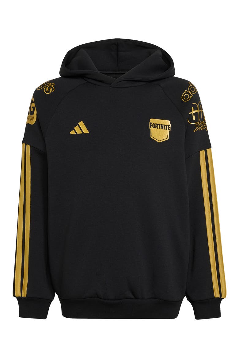 Kids' x Fortnite Graphic Hoodie, Main, color, BLACK/ GOLD MET.