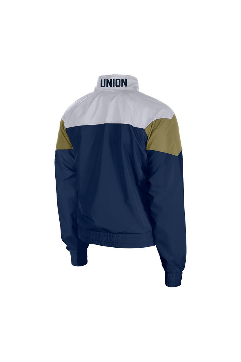 Women's 5th & Ocean by New Era  Navy Philadelphia Union Leisure Cropped Full-Zip Windbreaker Jacket, Alternate, color, Navy