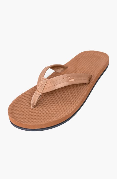 Responsibly-Made Tire Sole Easy Living Flip Flops (Male)
